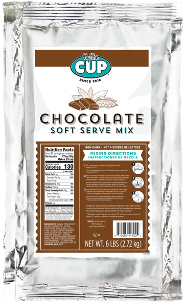 By The Cup Non-Dairy Chocolate Soft Serve Mix, 6 Lb (Pack Of 2)