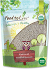 Food to Live Organic White Chia Seeds, 3 Pounds - Whole, Raw, Kosher, Keto, Sirtfood, Vegan, Bulk. Rich in Omega 3, Omega 6, Die