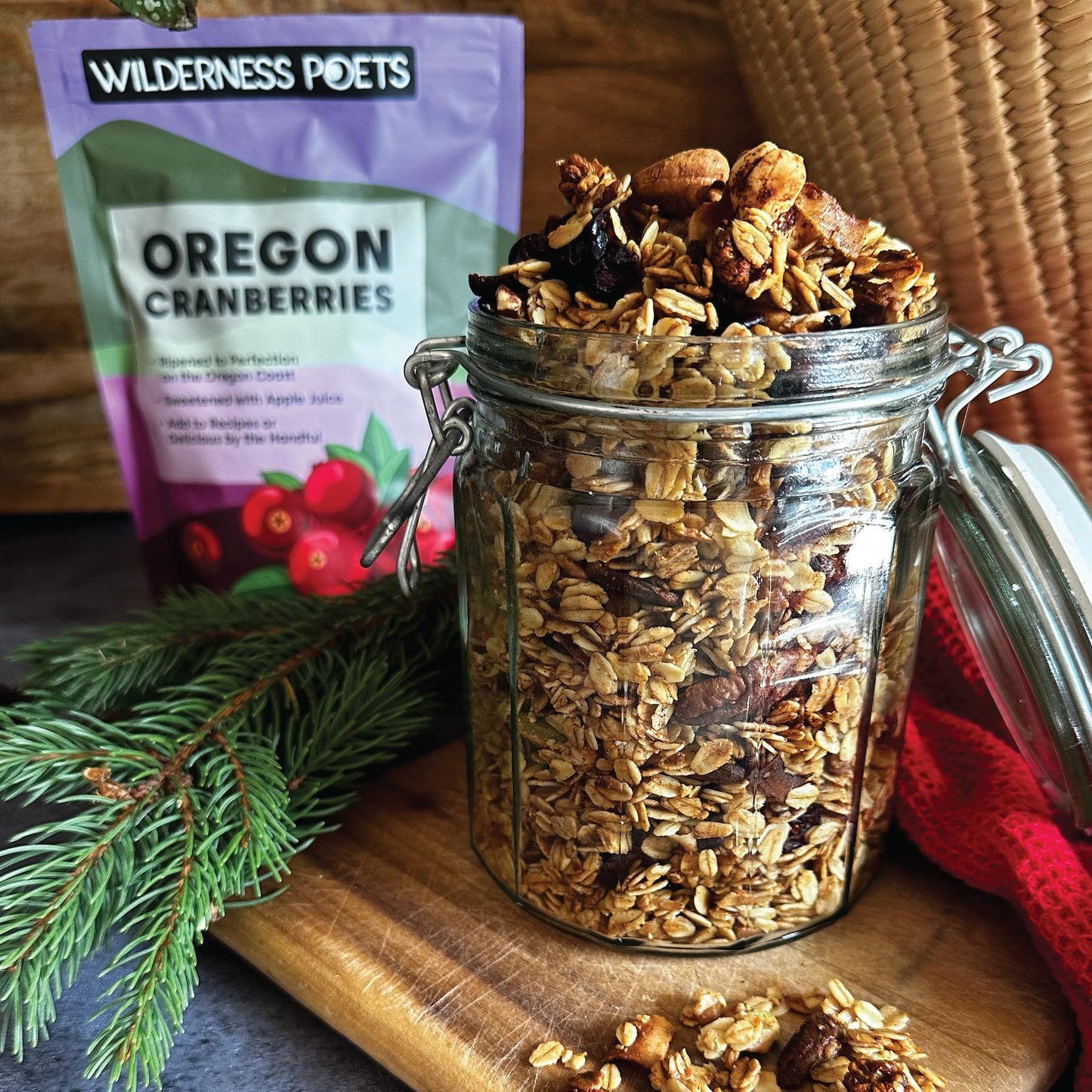 Wilderness Poets Oregon Cranberries (Sweetened With Apples) - Dried Cranberries, 8 Ounce (227 Grams)