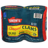 Snow'S Wild Caught Chopped Clams Canned, 6.5 Oz Can (Pack Of 6) - 5G Protein Per Serving - Gluten Free, Keto Friendly, 99% Fat F