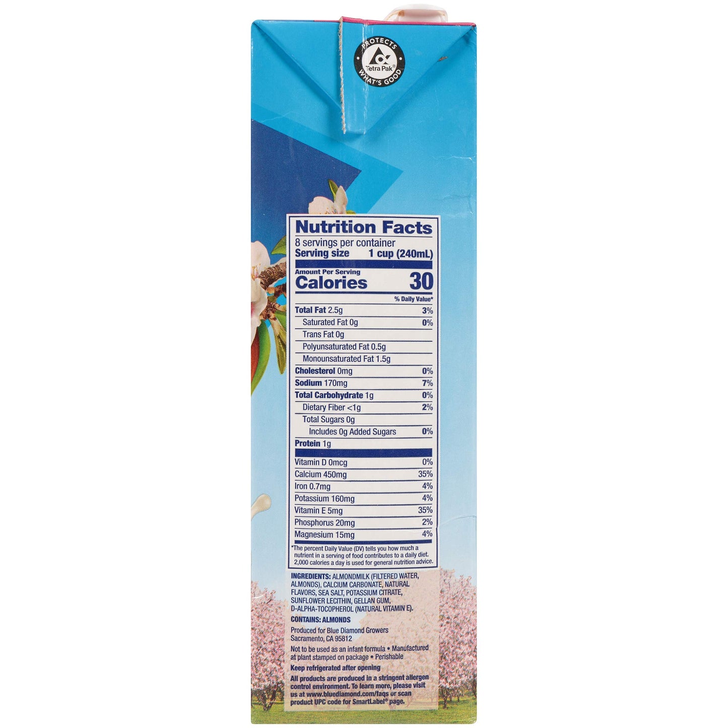 Almond Breeze Dairy Free Almondmilk, Unsweetened Vanilla, 64 Ounce (Pack of 8)