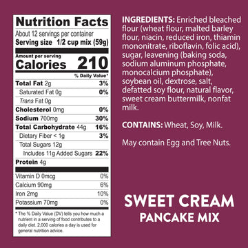 Krusteaz Sweet Cream Pancake and Waffle Mix Light & Fluffy 26 oz Boxes (Pack of 8)