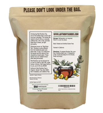 Anthony'S Organic Red Rooibos Loose Leaf Tea, 1 Lb, Gluten Free, Non Gmo, Non Irradiated, Keto Friendly