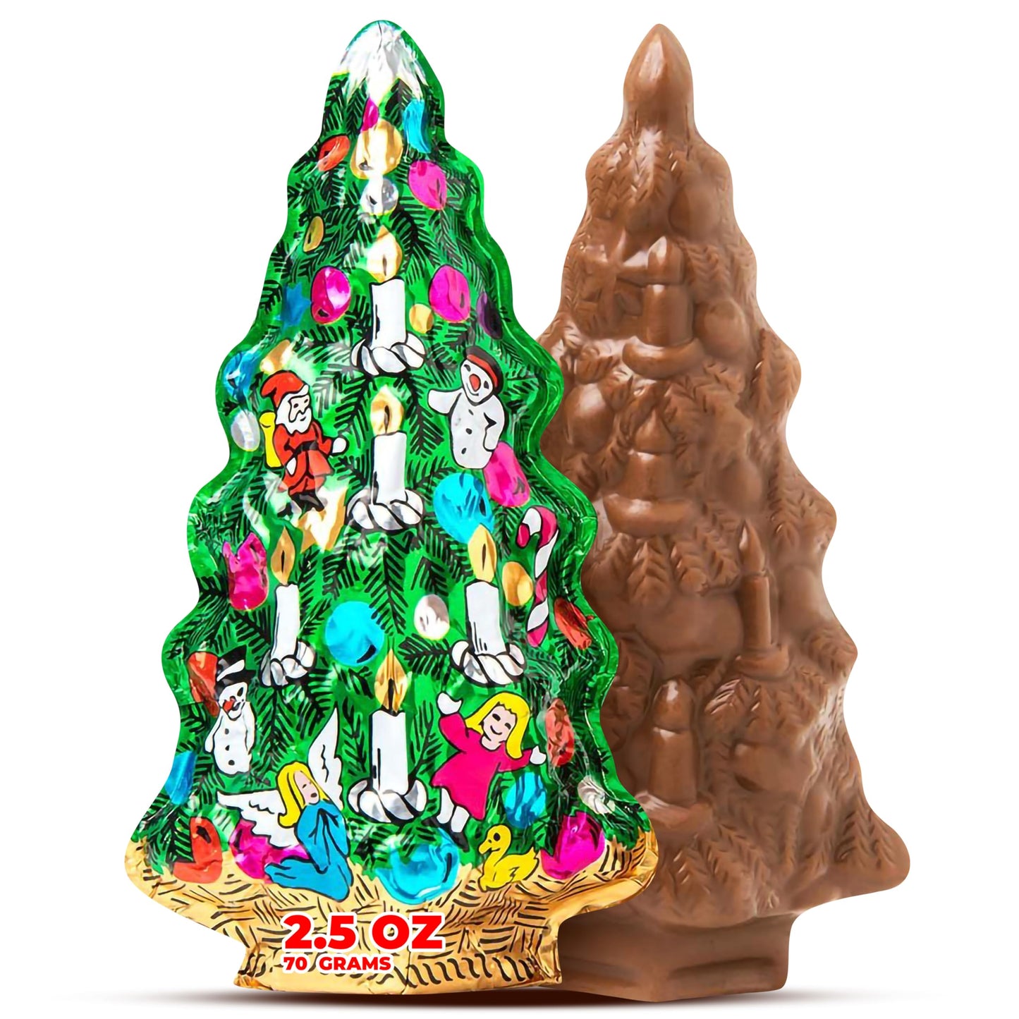Madelaine Semi Solid Milk Chocolate Christmas Tree 1 Pack - Creamy Milk Chocolate Christmas Tree 2.5Oz