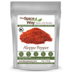 The Spice Way - Premium Aleppo Pepper Ground |4 Oz.| Crushed Aleppo Pepper Flakes (Halaby Pepper/Pul Biber/Marash Chili Pepper F