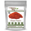 The Spice Way - Premium Aleppo Pepper Ground |4 Oz.| Crushed Aleppo Pepper Flakes (Halaby Pepper/Pul Biber/Marash Chili Pepper F