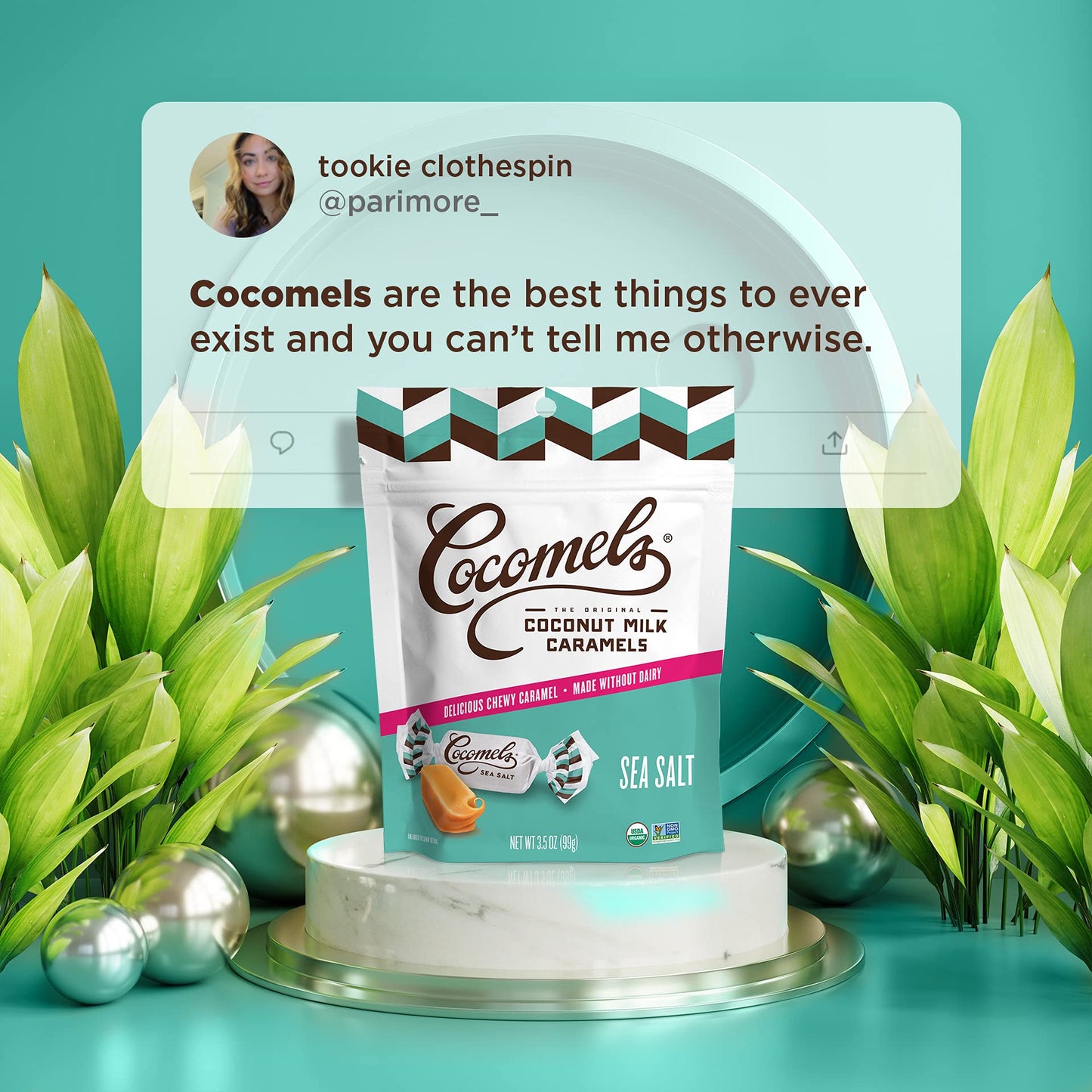 Cocomels Coconut Milk Caramels, Original Flavor, Organic Candy, Dairy Free, Vegan, Gluten Free, Non-Gmo, No High Fructose Corn S