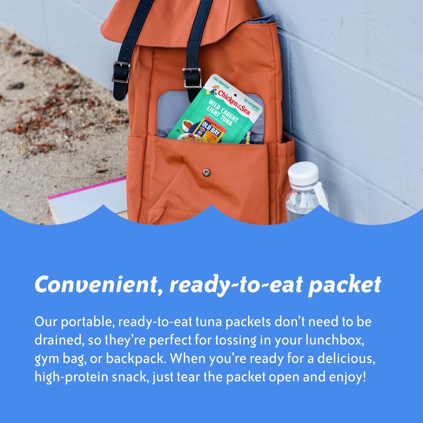 Chicken of the Sea Wild Caught Light Tuna, OLD BAY Seasoning, 2.5 oz. Packet (Box of 12)