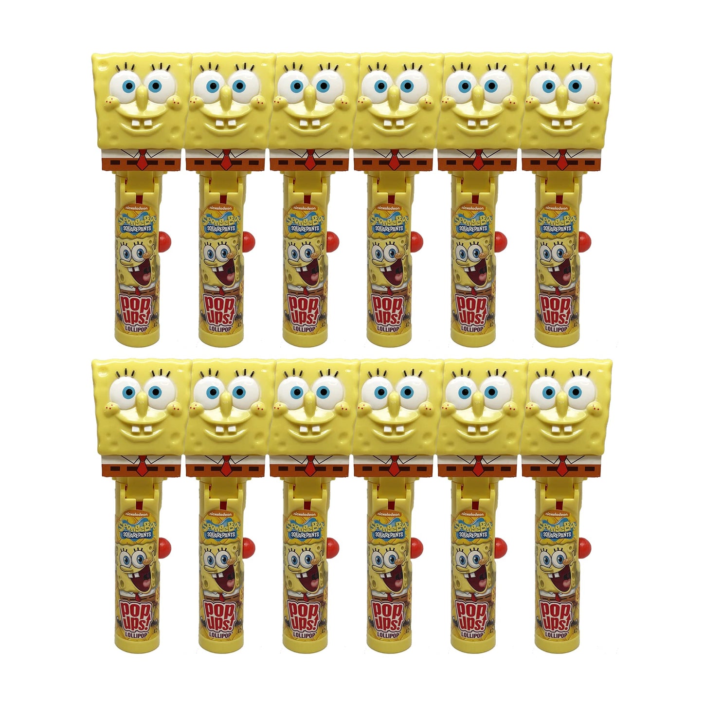 Pop Ups! Spongebob Squarepants Lollipop Holder | Collectable Spongebob Toy Lollipop Case | Party Favors For Halloween, Goodie Ba