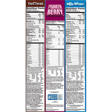 General Mills Monster Cereal 3-Pack with Monster Marshmallows(Boo Berry, Franken Berry, Count Chocula) 29.6 Ounce
