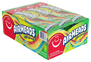 Airheads Xtremes Belts Sweetly Sour Candy, Rainbow Berry, Non Melting, Bulk Party Bag, 2 Oz (Pack Of 18)