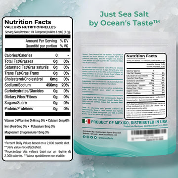 0.5LB Oceans Taste Baja Gold Sea Salt, Coarse Natural Grain, 4X More Minerals than Celtic Salt, 30% Less Sodium, Mineral Salt I