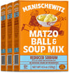 Manischewitz Reduced Sodium Matzo Ball & Soup Mix 4.5Oz (3 Pack), Kosher For Passover, No Artificial Colors Or Preservatives