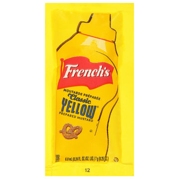 French's Classic Yellow Mustard Packets, 500 Count - Perfect for Takeout & Delivery, Single-Serve Size