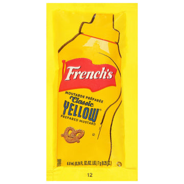 French s Classic Yellow Mustard Packets, 500 count - One 500 Count Individual Yellow Mustard Packets, Perfect Single-Serve Size