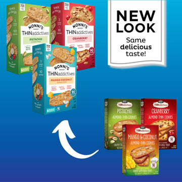 Thinaddictives Variety 3 Pack - 3 Flavors W/ 18 Cookies Per Box - Sweet & Crunchy Almond Cookie Thins - Biscotti Italian Cookies