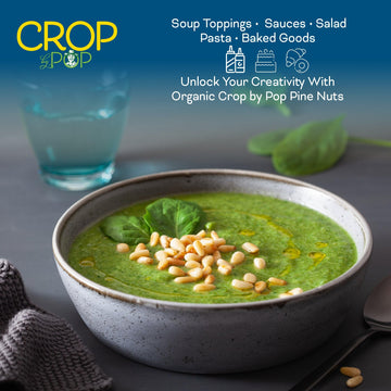 Crop By Pop - Organic Raw Pine Nuts Pignolias, Unsalted, Shelled, (6Oz - 1 Pack) Usda Organic & Non Gmo Certified - Packed Fresh