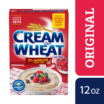 Cream of Wheat Original Stove Top Hot Cereal, 2 1/2 Minute Cook Time, 12 Ounce (Pack of 2)