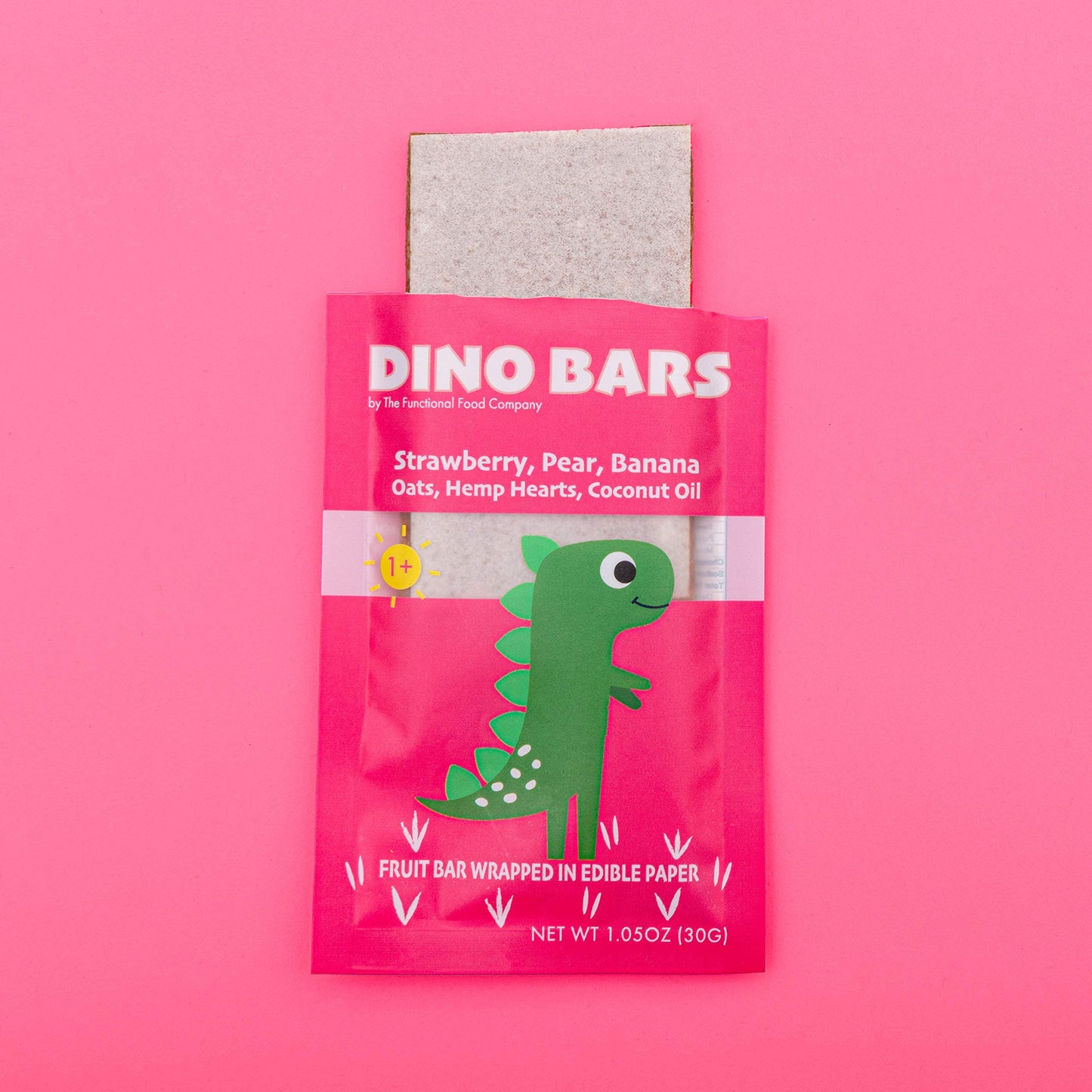 DINO BARS Organic Fruit Bar for Kids | Strawberry Flavor | 30 Count Pack