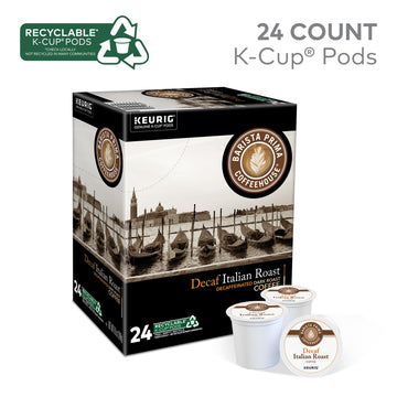 Barista Prima Coffeehouse, Italian Roast Decaf Keurig Single Serve K-Cup Pods, 96 Count