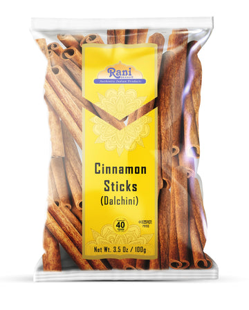 Rani Cinnamon Sticks 3.5Oz (100G) ~ 11-13 Sticks 3 Inches In Length Cassia Round ~ All Natural | Vegan | No Colors | Gluten Friendly | Non-Gmo