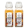 Fresh Press Farms Organic Peach Cider Vinegar with the Mother 16.4 Fl Oz (Pack of 2) Georgia Made Raw Unfiltered Certified Whole30 Non-GMO