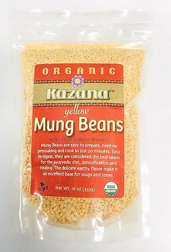 Kazana Yellow Mung Beans, Usda Certified Organic - 16 Oz (453G)