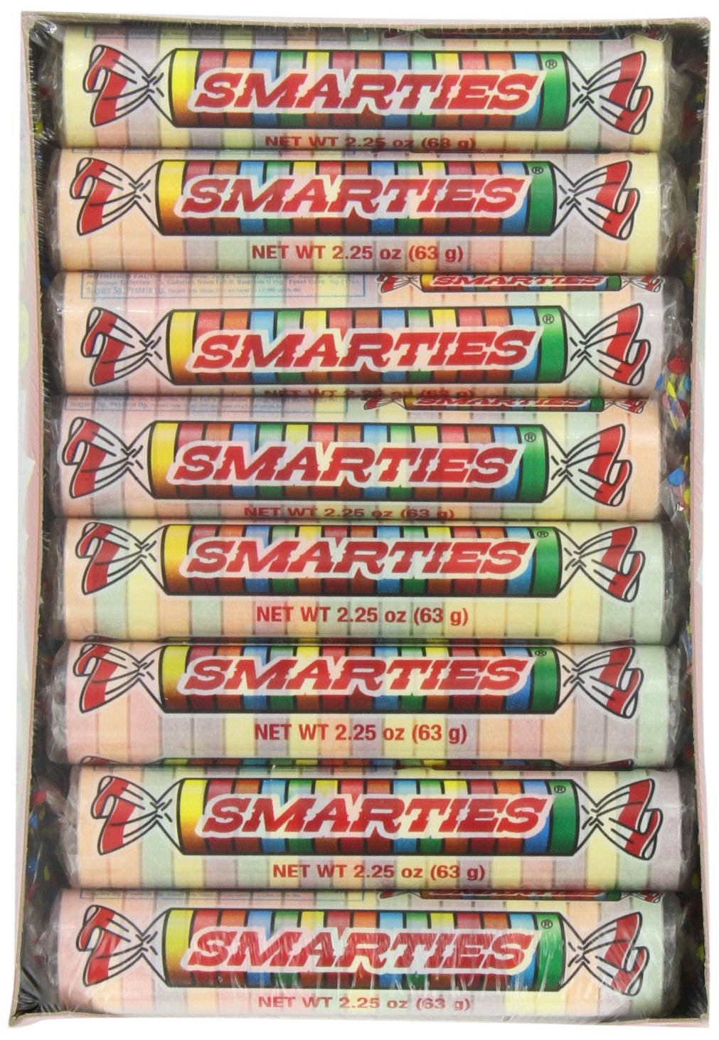 Smarties Candy Mega Rolls - Assorted Flavors - Gluten & Vegan Free - 54oz Box - Pastel - Individually Wrapped