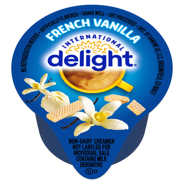 International Delight French Vanilla, Single-Serve Coffee Creamers, Shelf Stable Non-Dairy Flavored Coffee Creamer, 288 Count