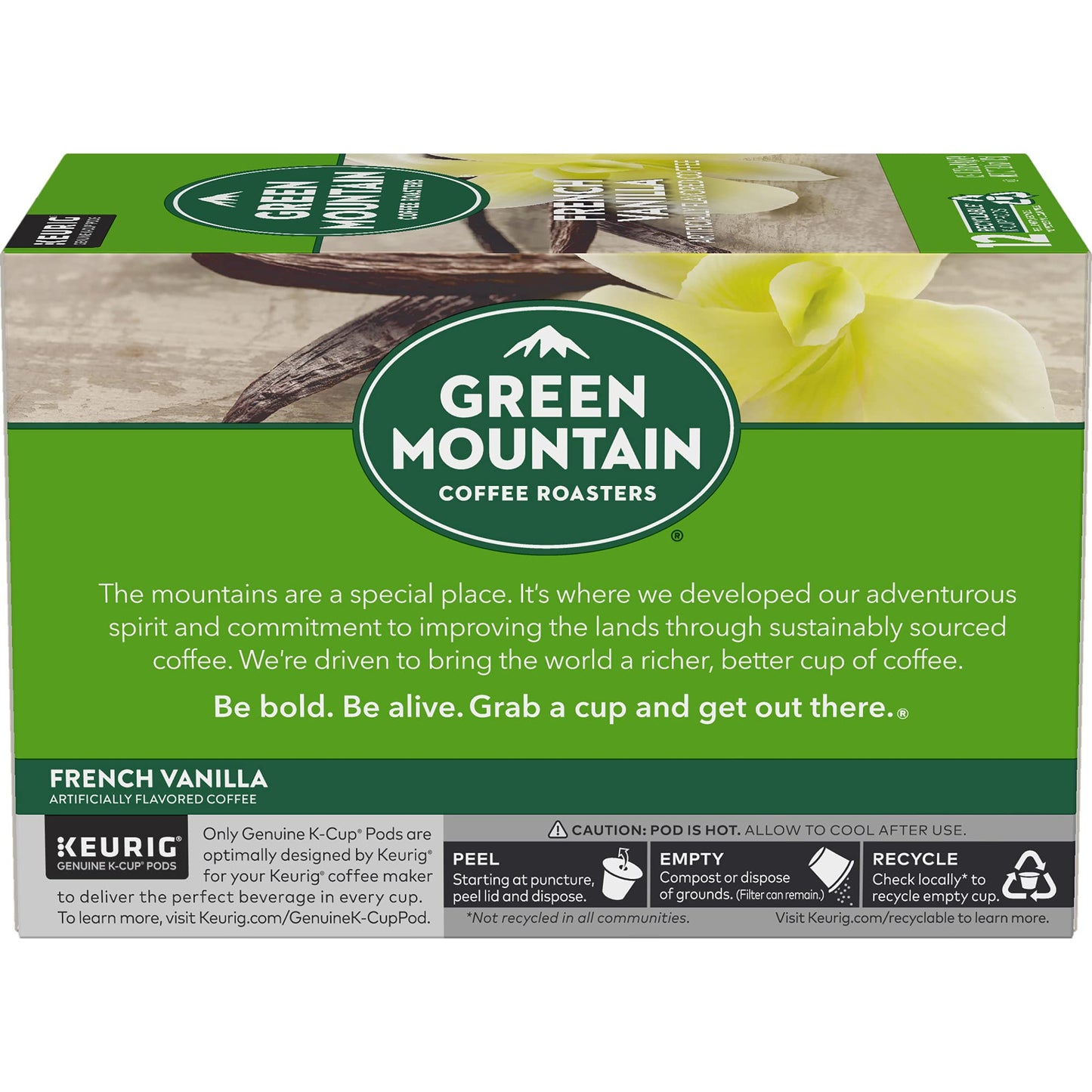 Green Mountain Coffee Roasters French Vanilla Keurig Single-Serve K-Cup Pods, Light Roast Coffee, 12 Count