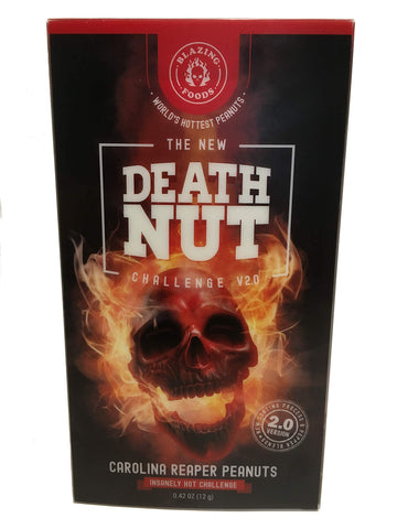 The Death Nut Challenge Version 2.0 Carolina Reaper Peanuts New And Improved With Better Flavor, Crunch, Pepper Blends Including Ghost Pepper, Moruga Scorpion!