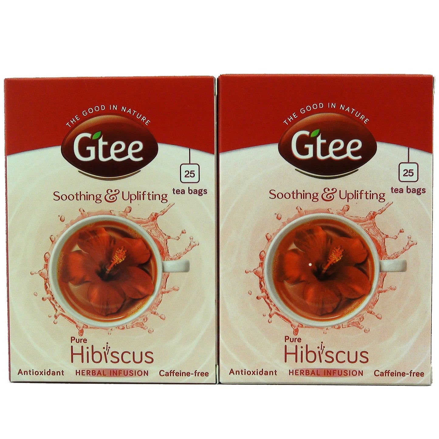 Gtee Hibiscus Tea Bags, 25 Tea Bags (Pack Of 2)