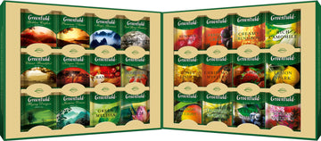 Greenfield Tea Collection, 24 Varieties In Bags, 96 Count - Gift Set Box