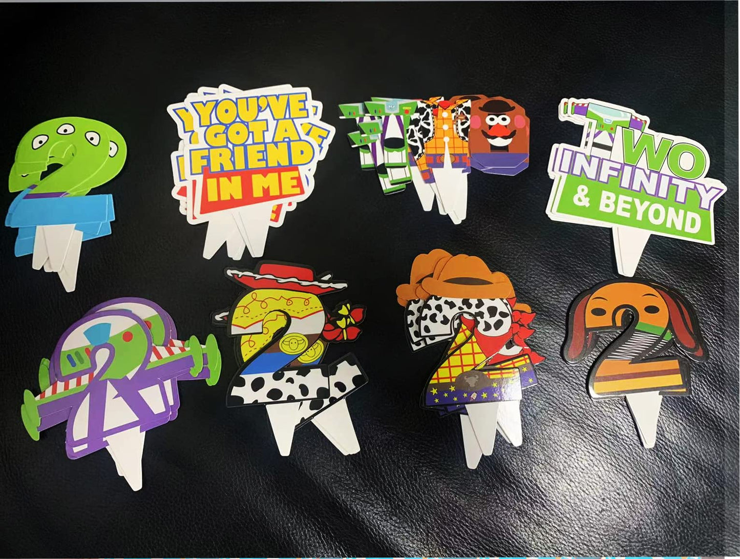 Two Infinity And Beyond Birthday Decorations 40Ps Two Infinity And Beyond Birthday Cupcake Toppers For Boys Girls 2Nd Birthday C