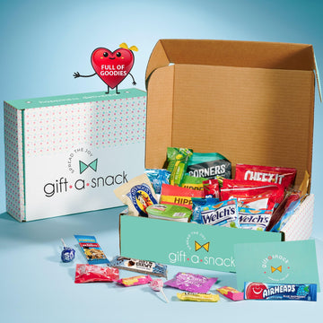 Gift A Snack - Fathers Day, Snack Box Care Package Variety Pack + Greeting Card (200 Count) Birthday Sweet Treats Gift Basket, C