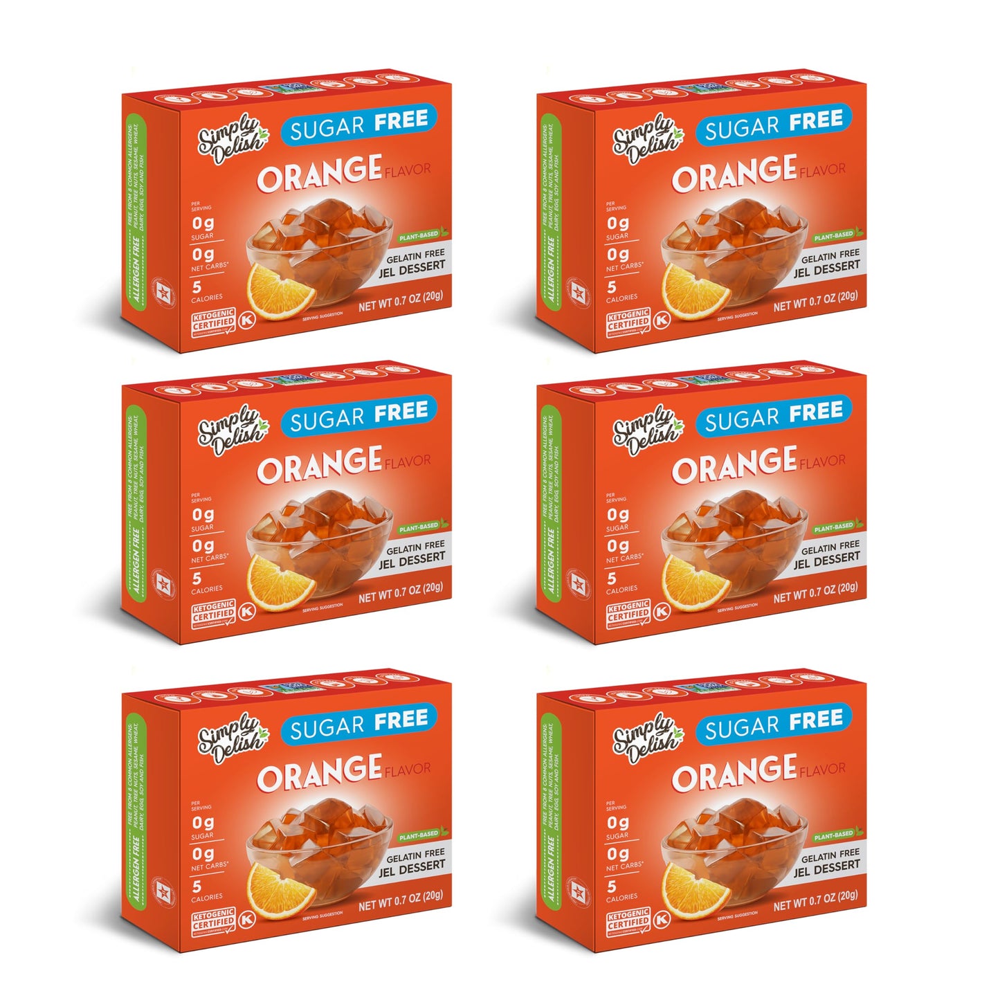 Simply Delish Natural Jel Dessert Sugar Free Orange - 1.6 Oz