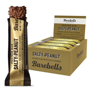 Barebells Protein Bars Salty Peanut - 12 Count, 20G High Protein Treats - Chocolate Nutrition Bar With 1G Total Sugars - On-The-
