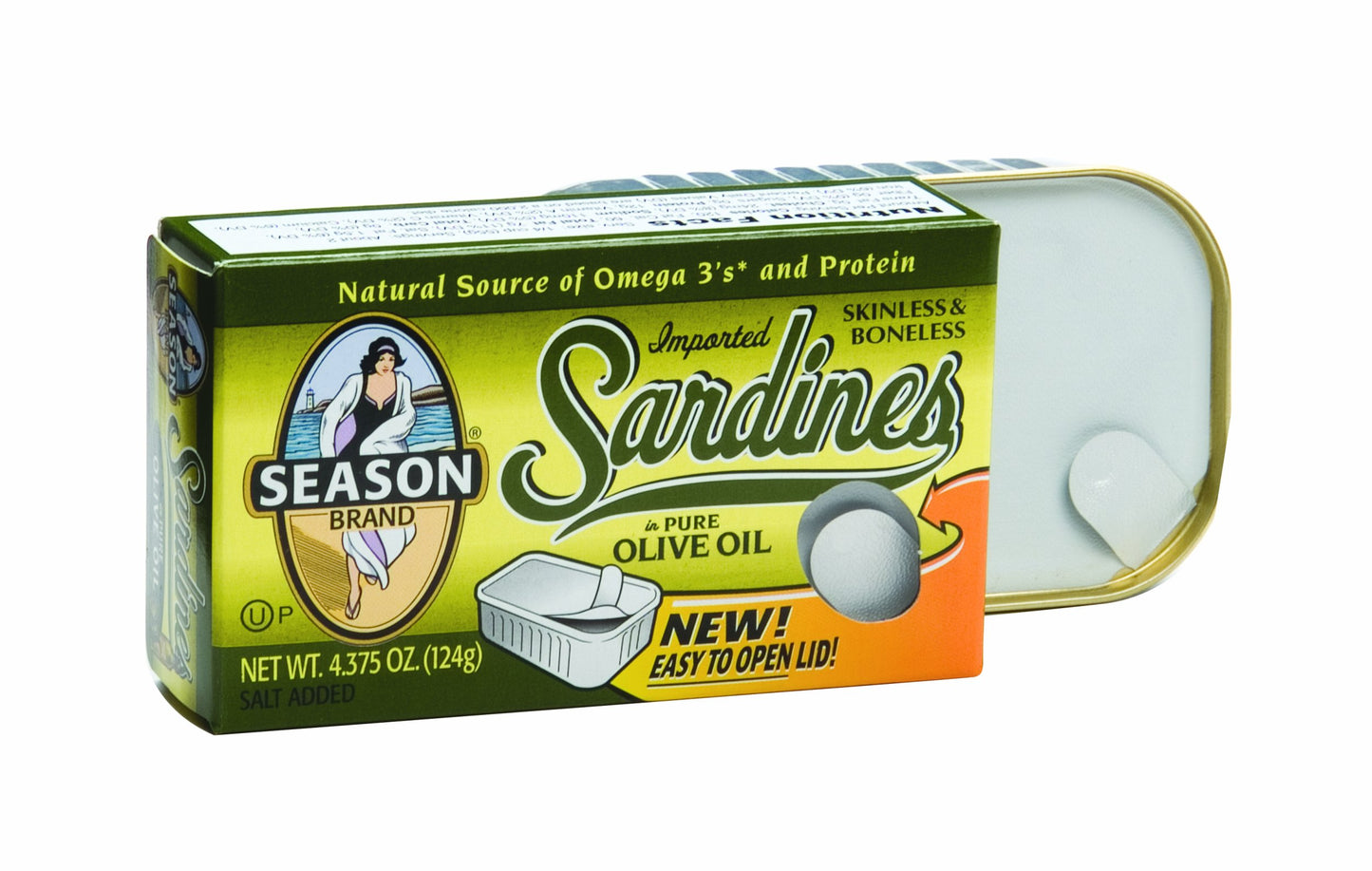 Season Skinless & Boneless Sardines In Oil, 4.37 Ounce (Pack Of 6), Packaging May Vary