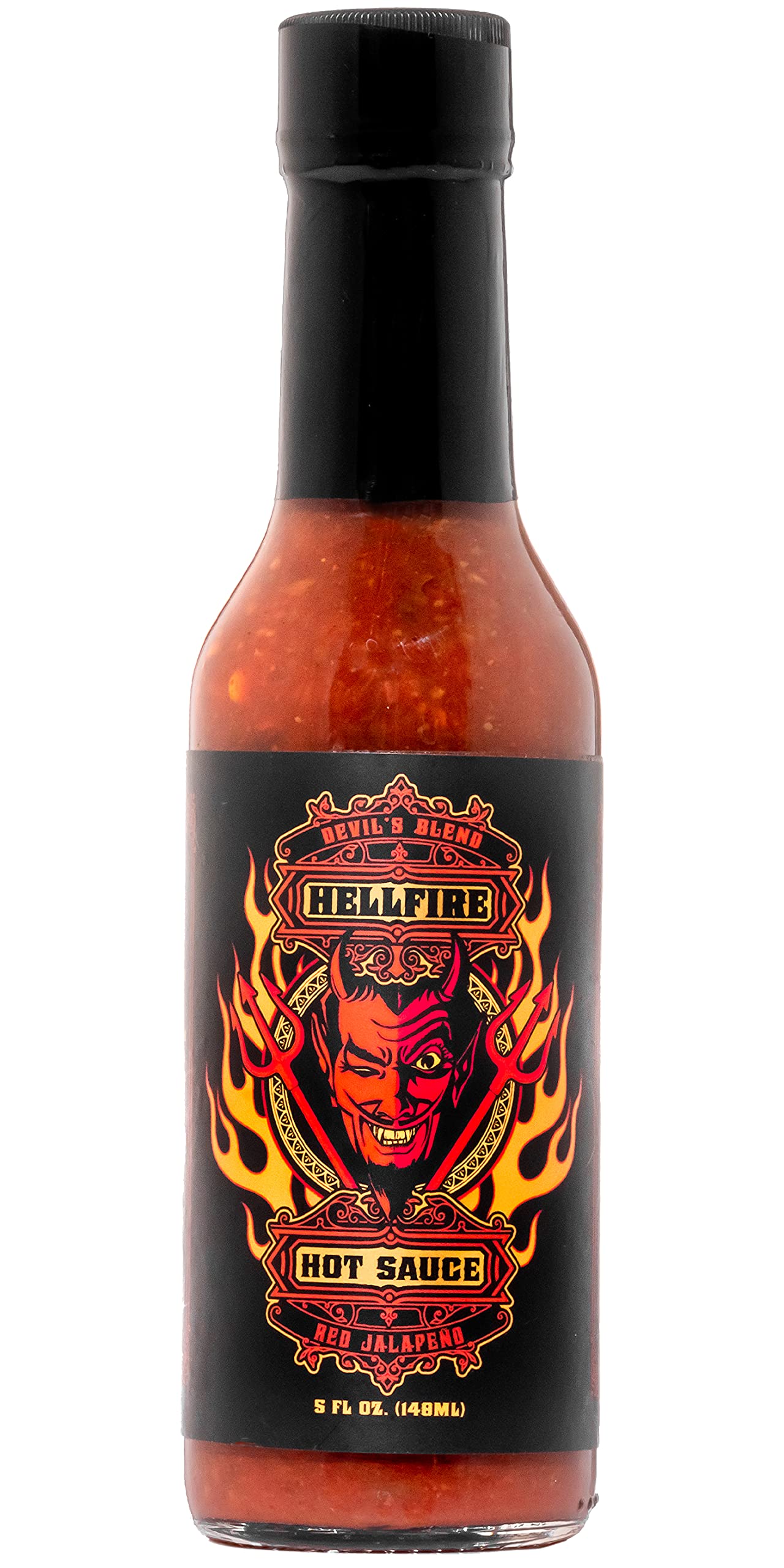 Hellfire Hot Sauce Hellfire Devils Blend Red Jalapeno Hot Sauce, Gourmet Flavor, 5 oz.