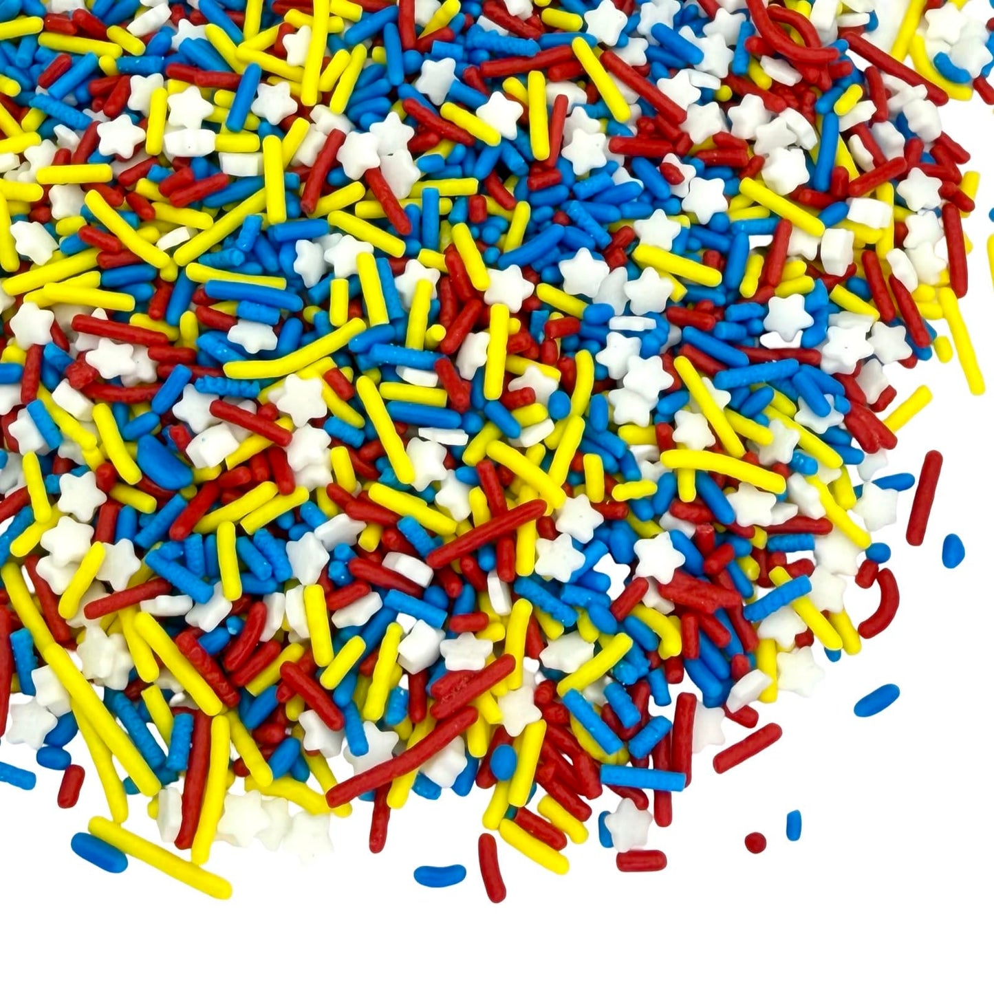 Manvscakes Sprinkles, Blue red and yellow Sprinkles, Super hero Parties, Sprinkle Mix for Cookies, Ice Cream, Cake and Cupcake D