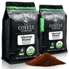 The Bean Organic Coffee Company Vienna Roast, Medium, Ground Coffee, 16-Ounce Bags (Pack of 2), Caf molido tostado org nico