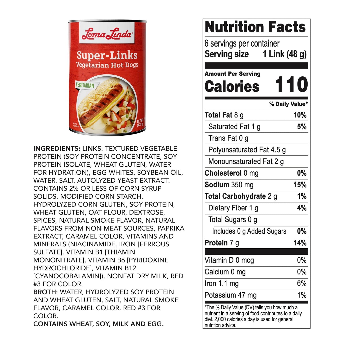 Loma Linda - Plant-Based Meats (Super Links (15 oz.), 12 Pack)