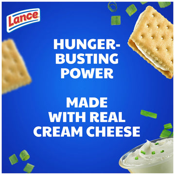 Lance Sandwich Crackers, Captains Wafers Cream Cheese and Chives, 20 Packs, 6 Sandwiches Each