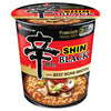 Nongshim Premium Shin Black Instant Ramen Noodle Cup, 6 Pack, Bold & Spicy, Beef Bone Broth, Microwaveable Ramen Soup Mix