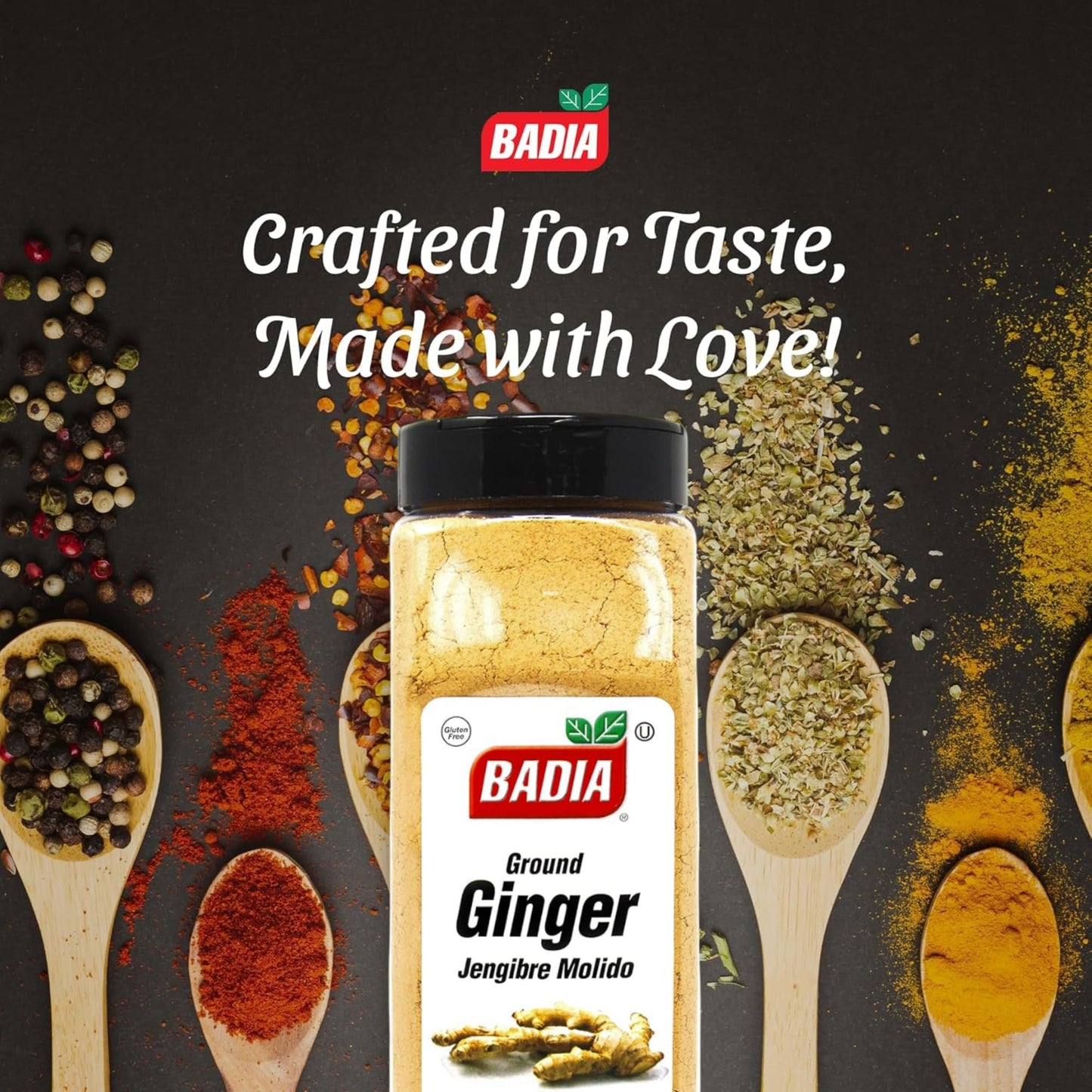 Badia Ground Ginger Powder, 12 Oz - Fresh, Aromatic, Ground Ginger Root, Gluten-Free