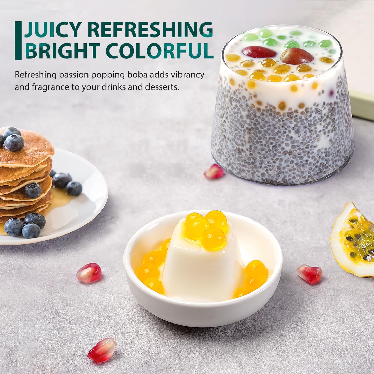 Soeos Passion Fruit Popping Boba Pearls, Bursting Boba for Bubble Tea, 6.6 lb, Yellow