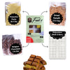 Dubai Chocolate Bar Kit DIY Make Four Bars (16 Oz Belgian Choco 8.5 Oz Pistachio Cream 4-Piece Polycarbonate Mold 3.5 Oz Dried Kataifi) DIY Dubai Pistachio Chocolate Kit All-in-One Gift for Choco Lovers