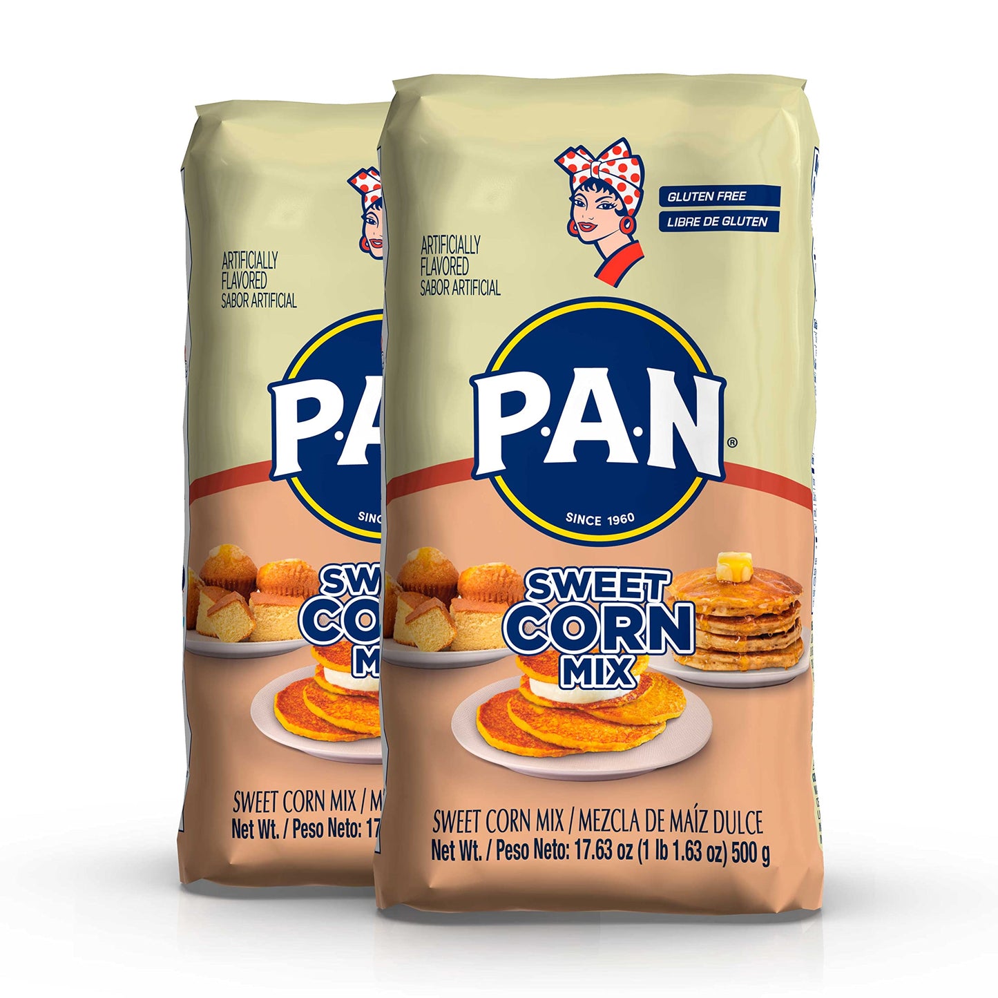 P.A.N. Sweet Corn Mix - Gluten Free Mixture For Cachapas (1.1 Lb/Pack Of 2)