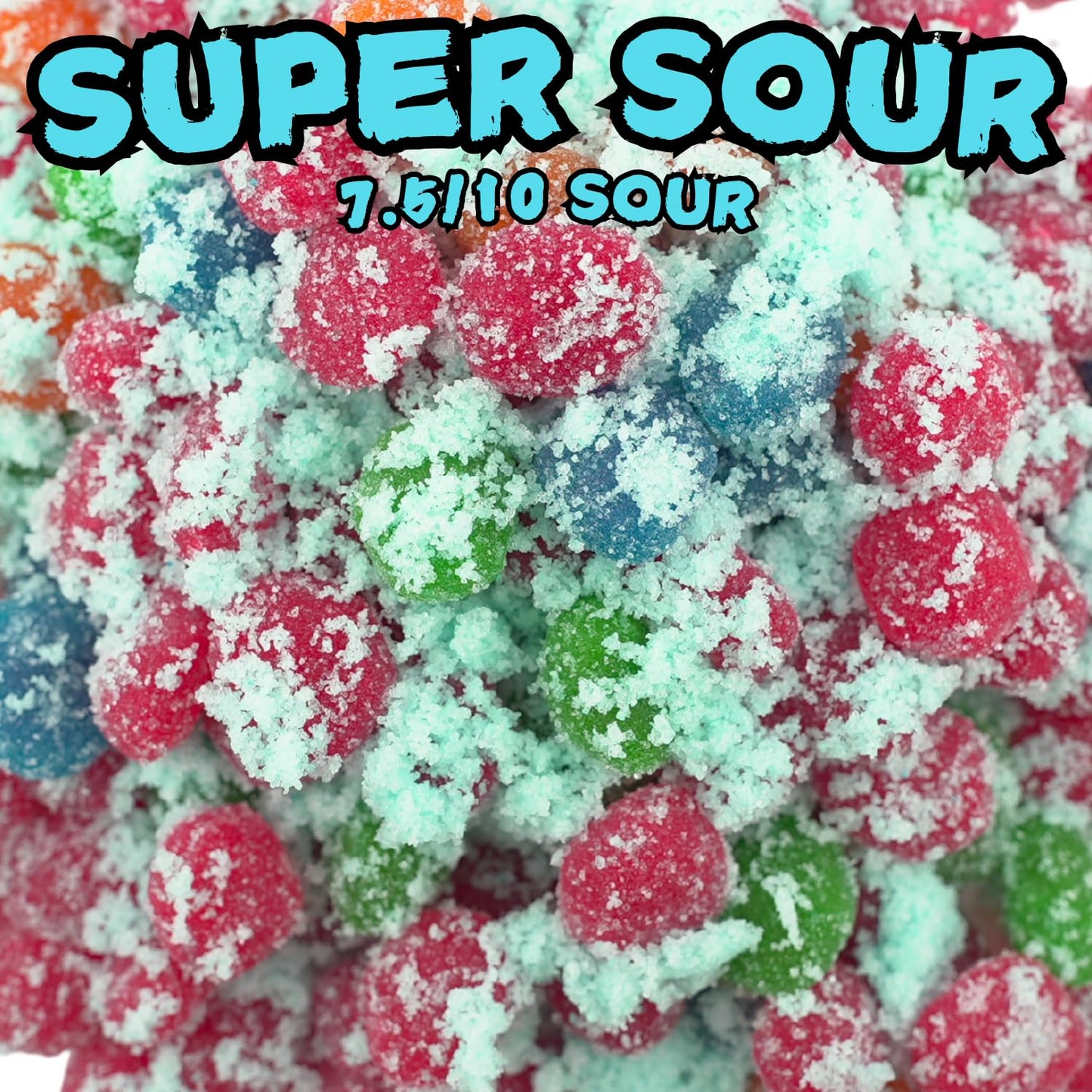Cuza Candies Super Sour Blue Raspberry Gushers - Super Sour Candy - Viral Tiktok Candy - Best Blue Razz Gushers In Resealable Co
