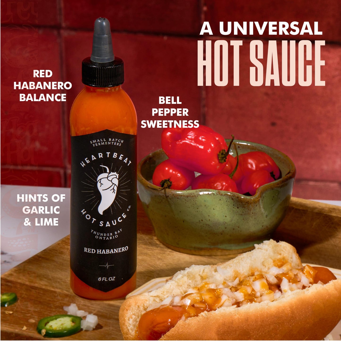 Heartbeat Hot Sauce Co. | Red Habanero, 6 Oz. 6 Pack